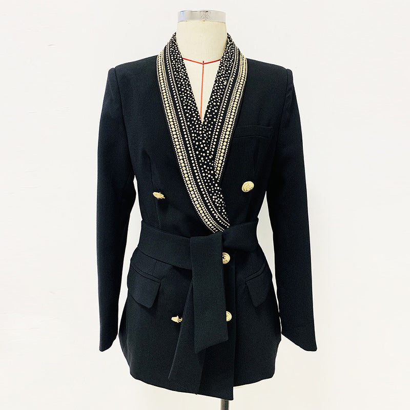 Blazer mi-long personnalisé à la mode pour femme