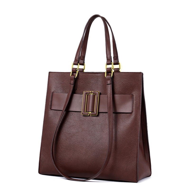 Trendy High-grade Fashion Tote Verticle Square Shoulder Handbag