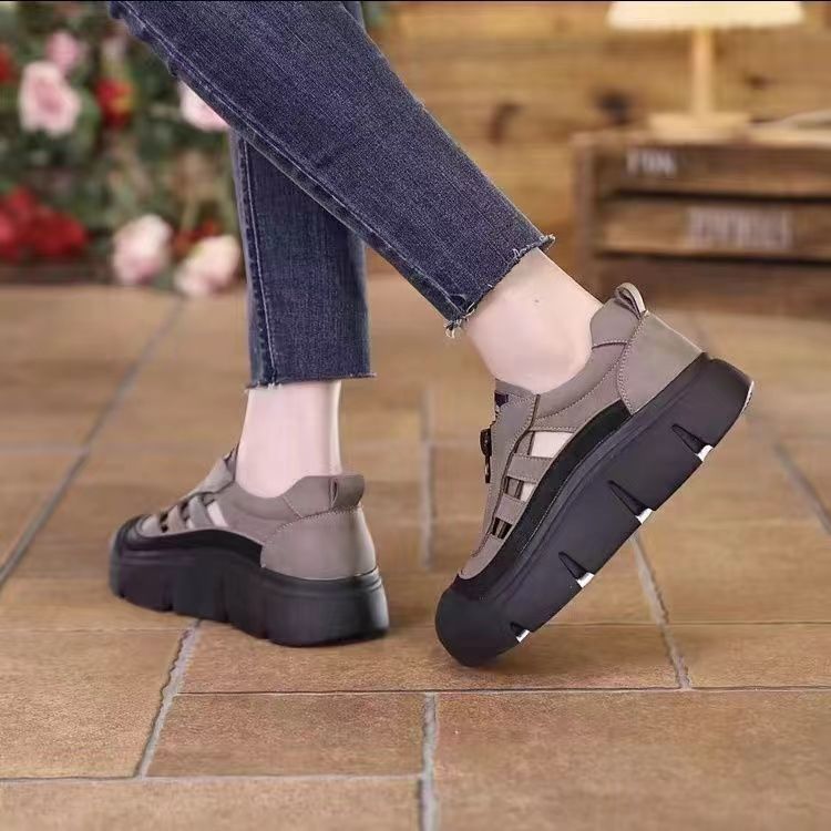 Chaussures décontractées ajourées à plateforme de mode d'été pour femmes