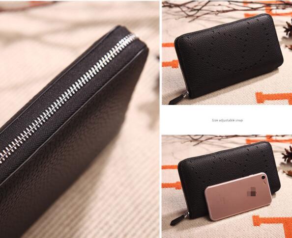 Women's Long Multifunctional Hollow Leather Wallet