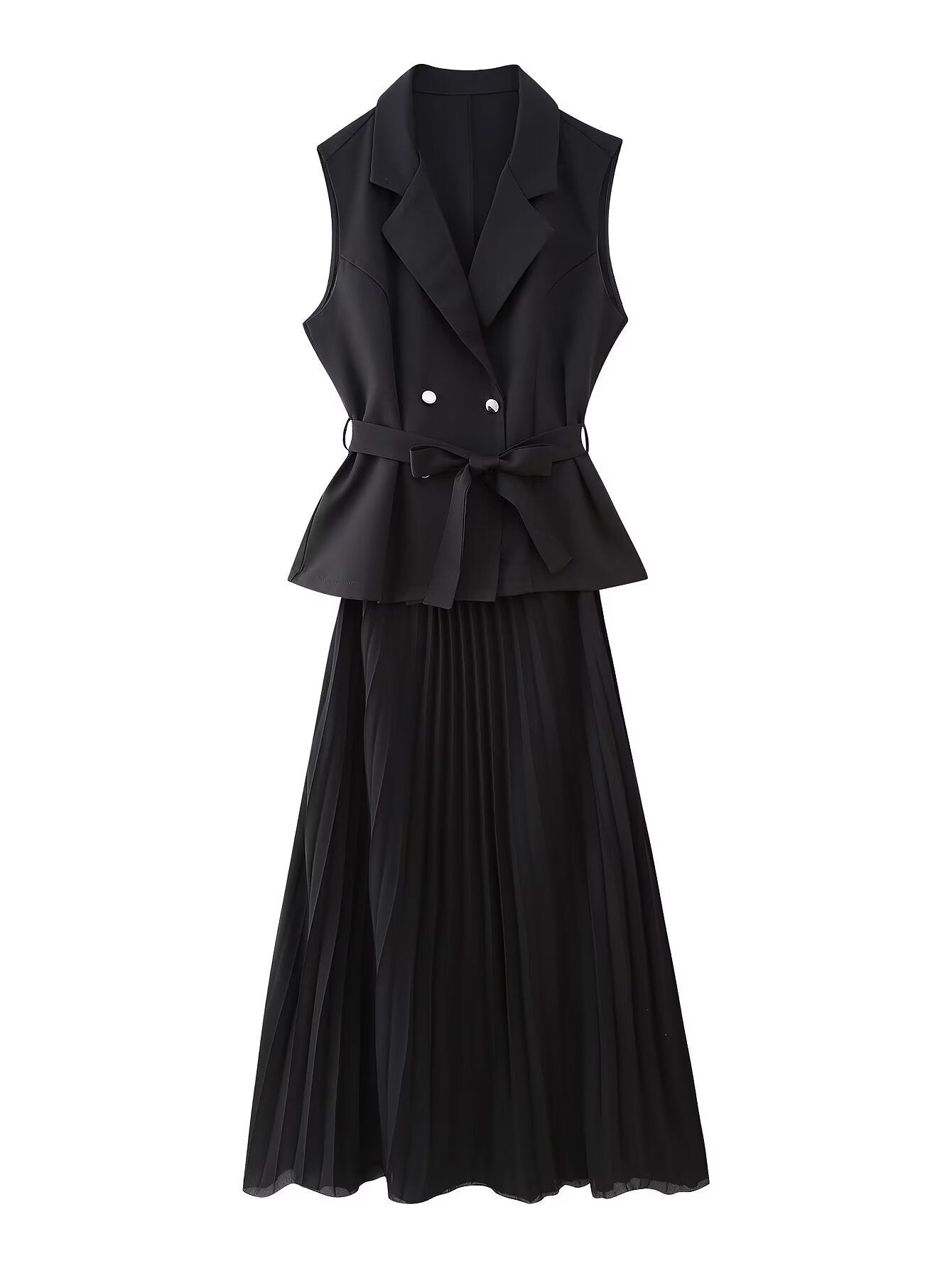 Women's Slim Slimming Pleated Vest Dress