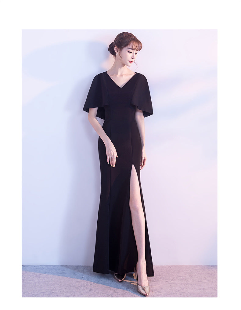 Banquet V-neck Slimming Fishtail Dress