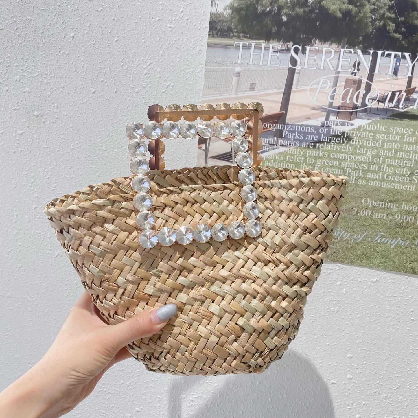 Fashion Handbag Woven Vacation Style Women