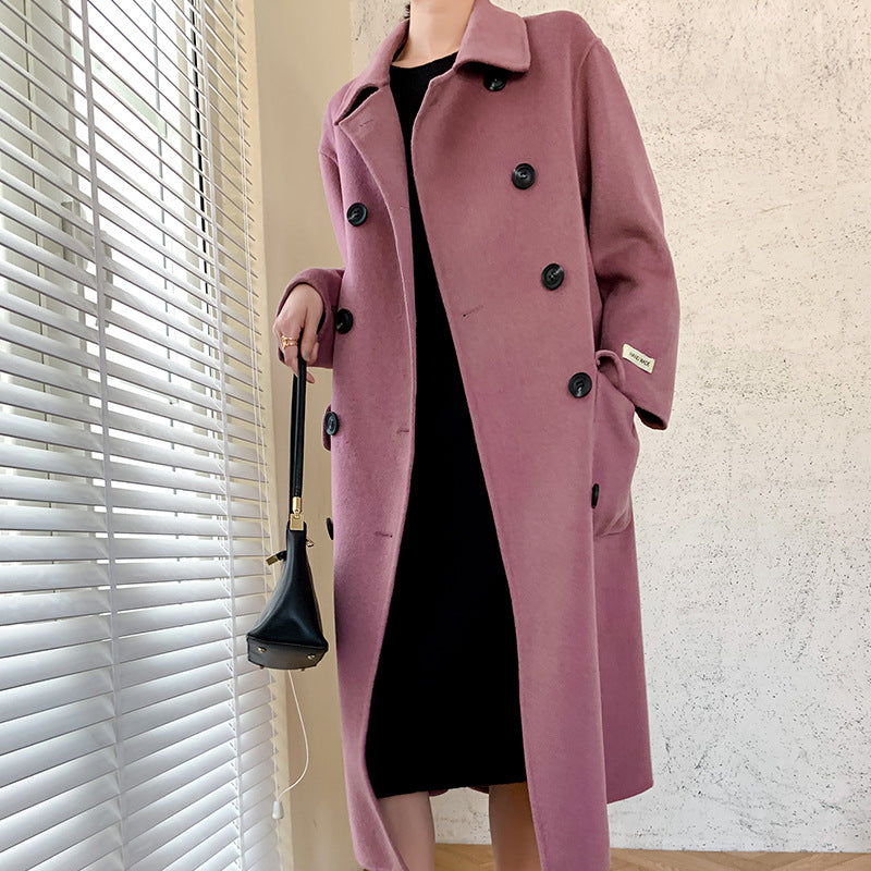 Cashmere coat women's long wool coate