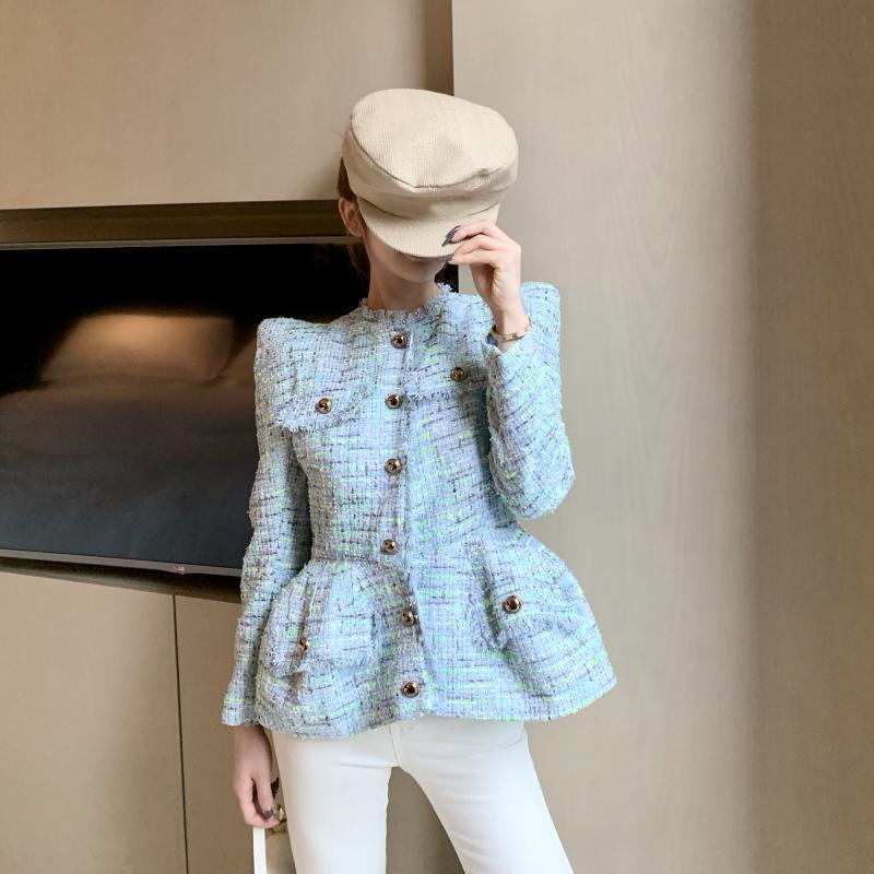 Manteau court femme en tweed