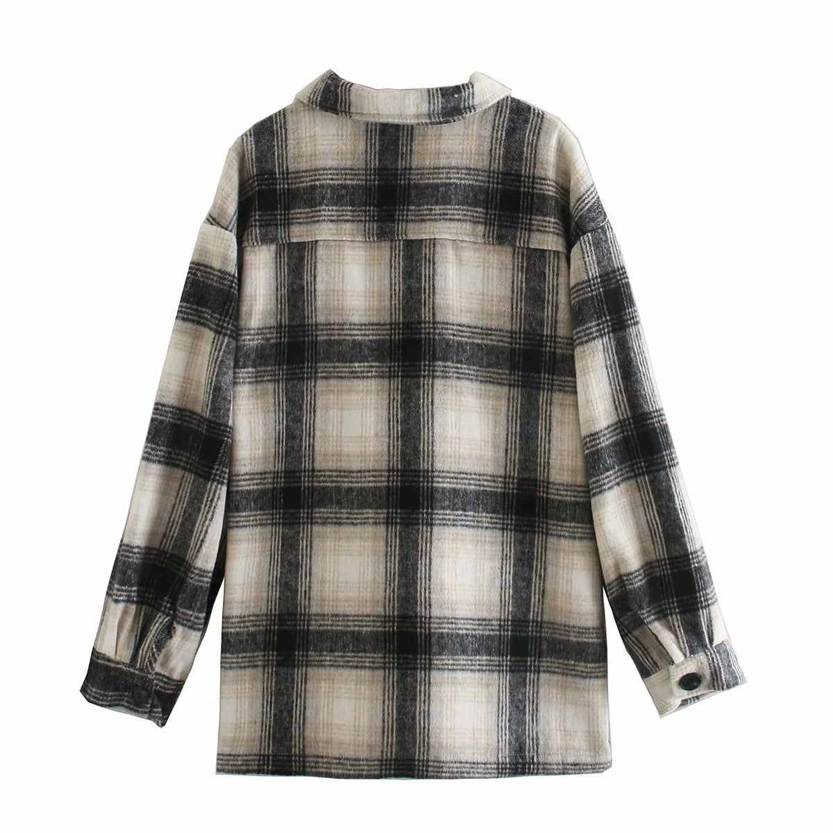 Temperament Check Shirt Jacket Women's Top