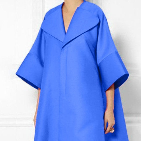 Robe de trajet de tempérament de couleur unie pour femmes