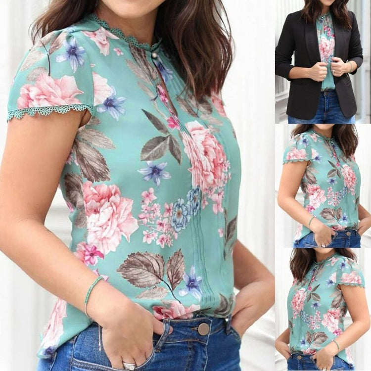 Elegant Patterned Women's Shirt T-Shirt