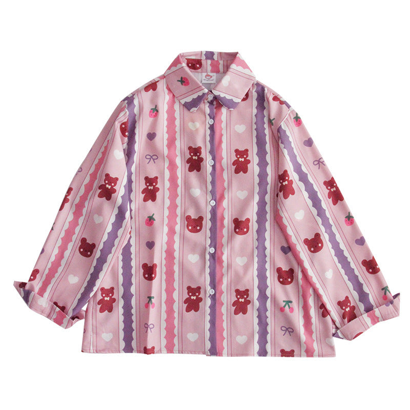 Xiasenjia Chemise En Mousseline De Soie Fille Printemps Et Été