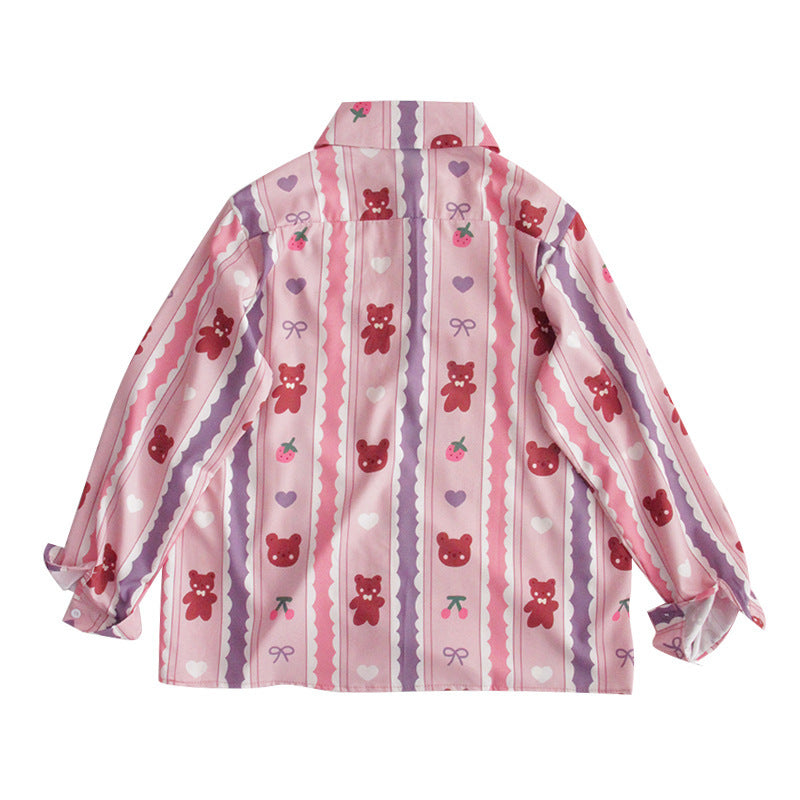 Xiasenjia Chemise En Mousseline De Soie Fille Printemps Et Été