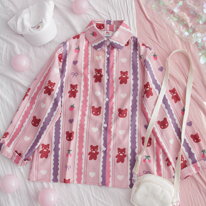 Xiasenjia Chemise En Mousseline De Soie Fille Printemps Et Été