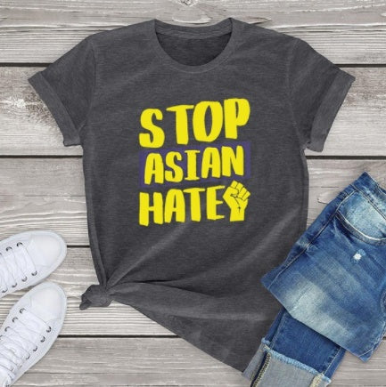 Una camiseta unisex que detiene el odio en Asia