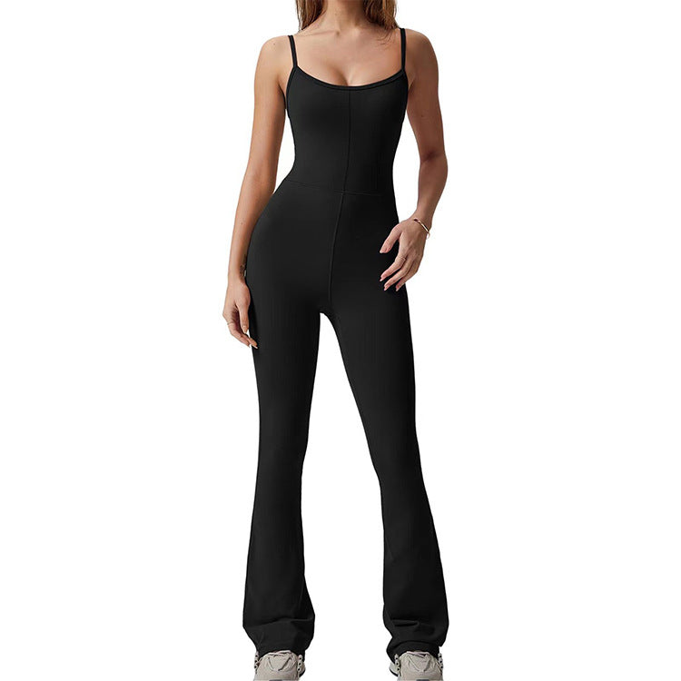 With Chest Pad One-piece Yoga Clothes Sports Suit Can Be Worn Outside