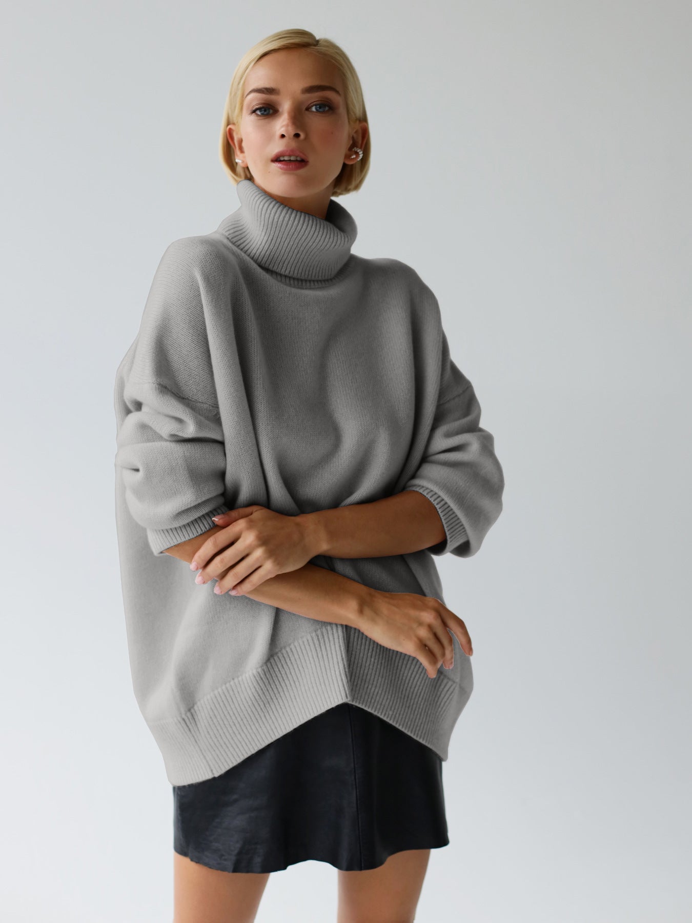 Autumn And Winter Loose Turtleneck European And American Sweater