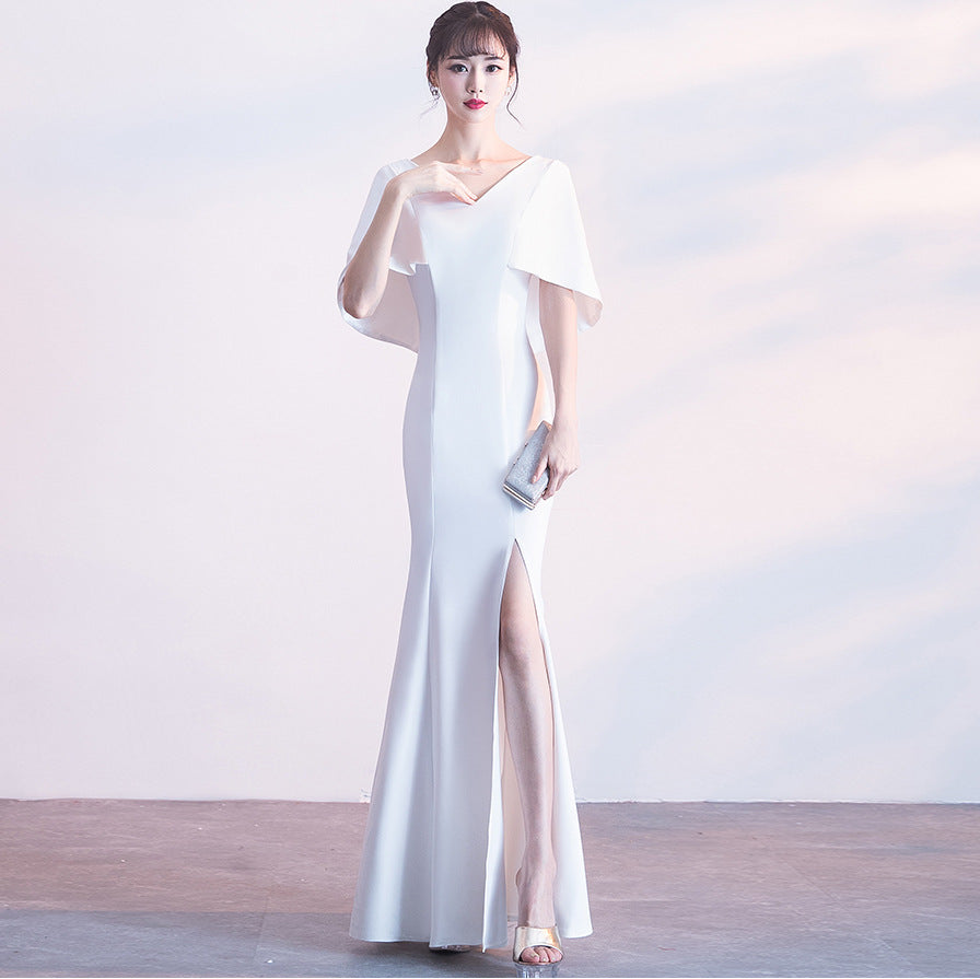 Banquet V-neck Slimming Fishtail Dress