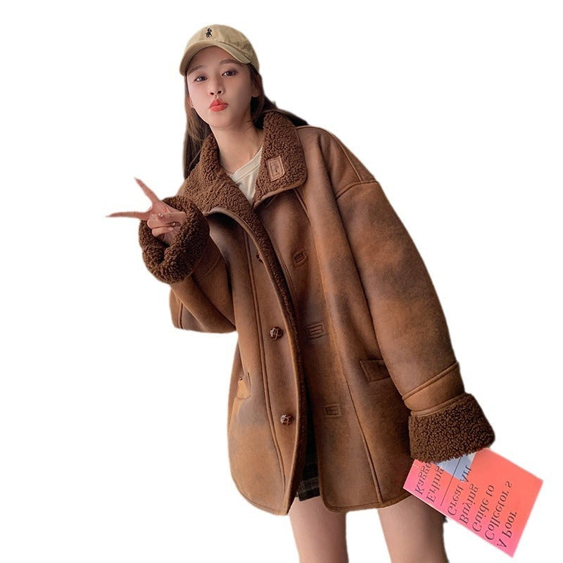 Women's Winter Lamb Wool Coat