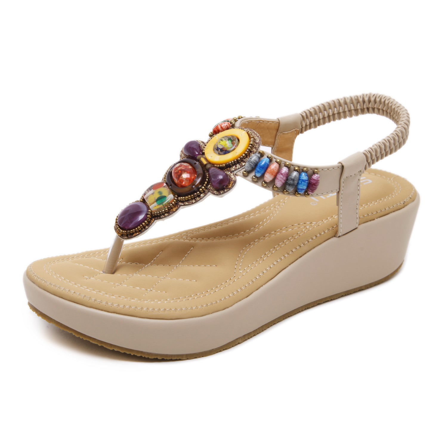 Sandales de style ethnique pour femmes, style bohème, pour la plage