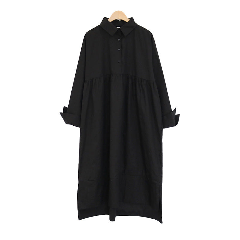 Women's Loose Casual Plus Size Long Sleeve Shirt Dress