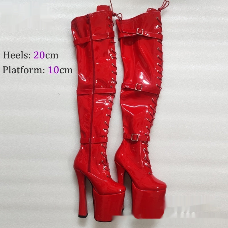 20CM Ultra High Heel Platform Over-the-knee Boots