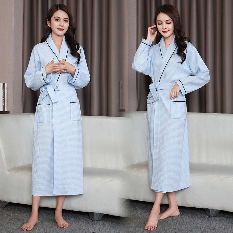 Thin Bathrobe Cotton Absorbent