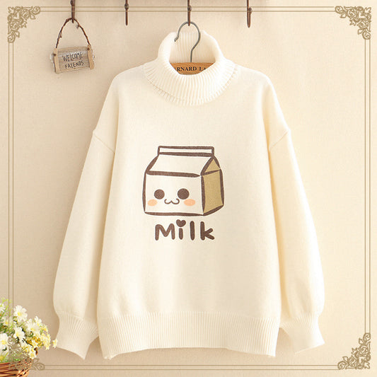 Cartoon milk carton sweater