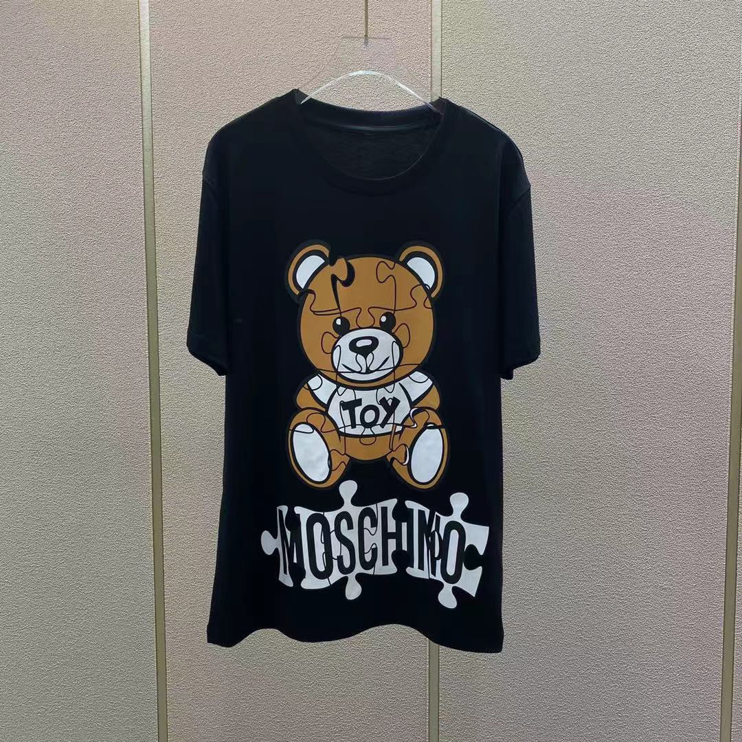 Cartoon Bear Print Short Sleeve Couple Casual