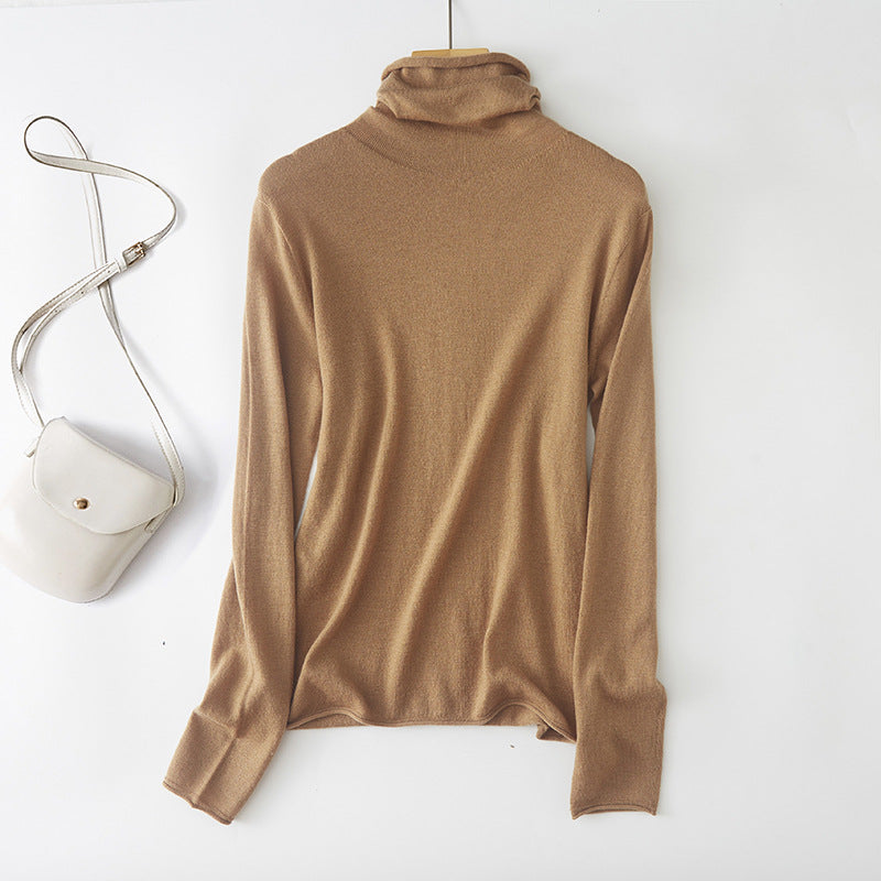 Wool Seam Pile Collar Sweater