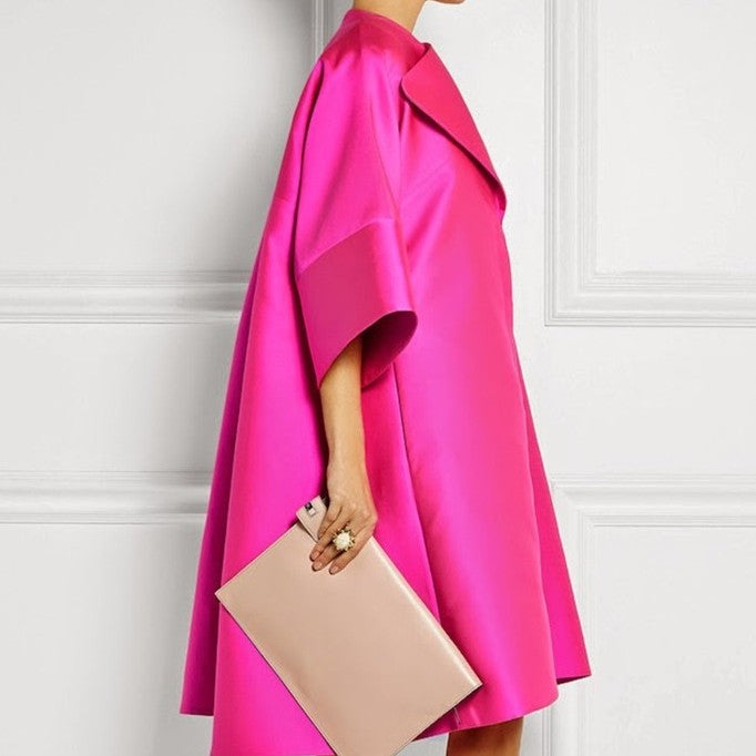 Vestido de viaje con temperamento de color liso para mujer