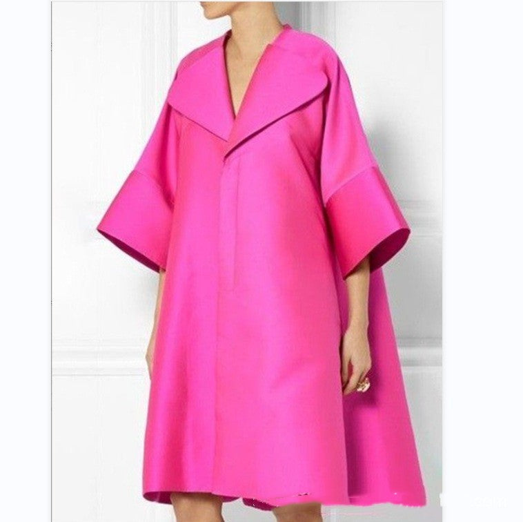 Robe de trajet de tempérament de couleur unie pour femmes