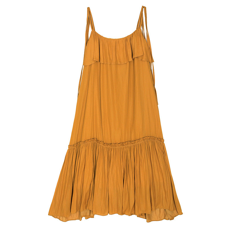 Vestido holgado con tirantes bohemios para mujer