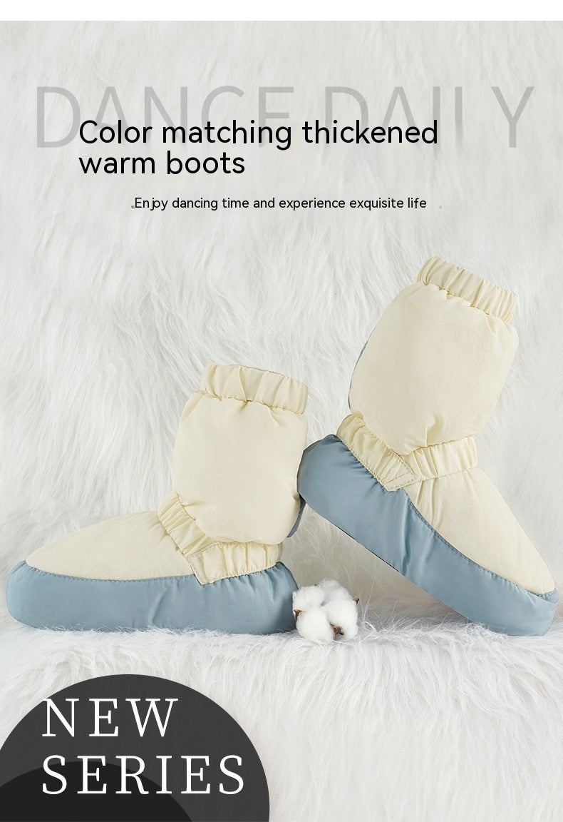 Dance Snow Boots Fleece-lined Dancing Female Ballet Soft Bottom Training Shoes