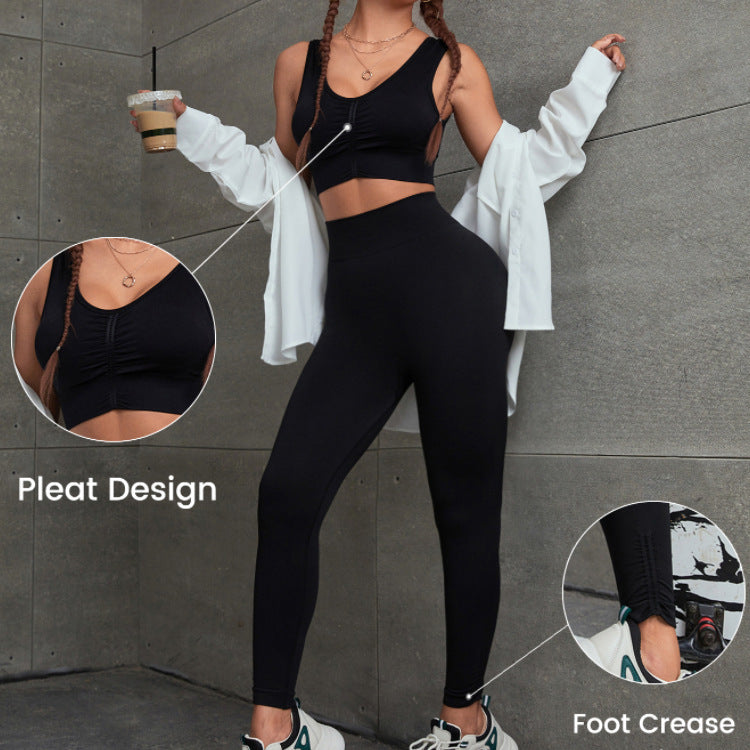 Costume de Yoga pour femmes, gilet, soutien-gorge