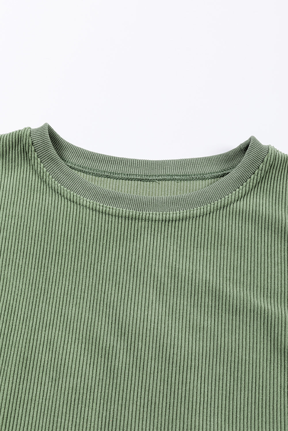 Sudadera extragrande con cordón de canalé verde