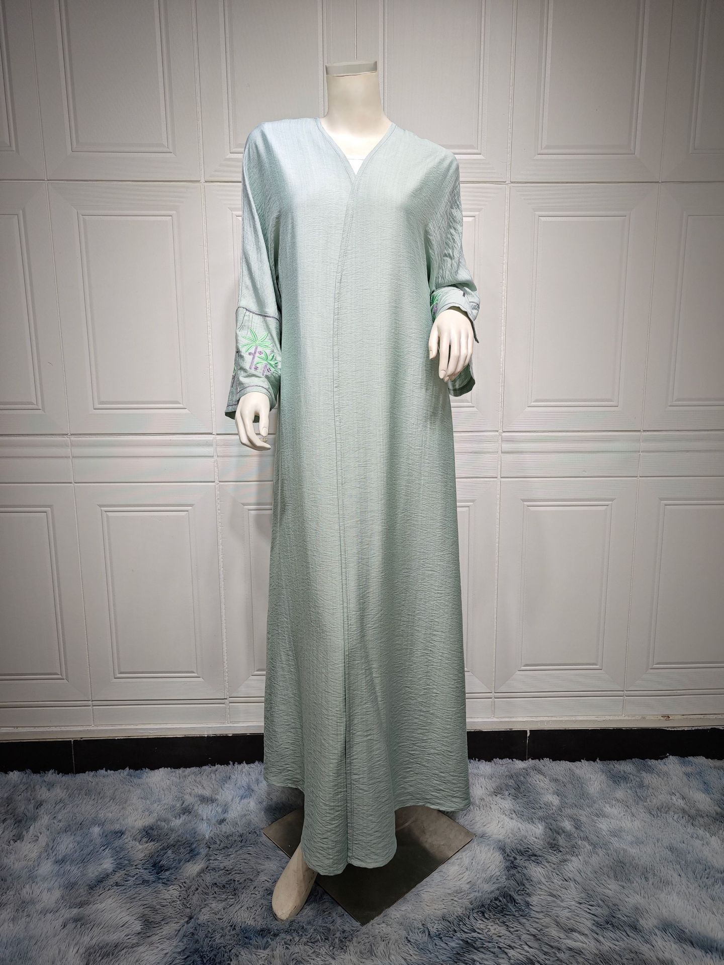 Robe cardigan brodée à la mode arabe de Dubaï et saoudienne