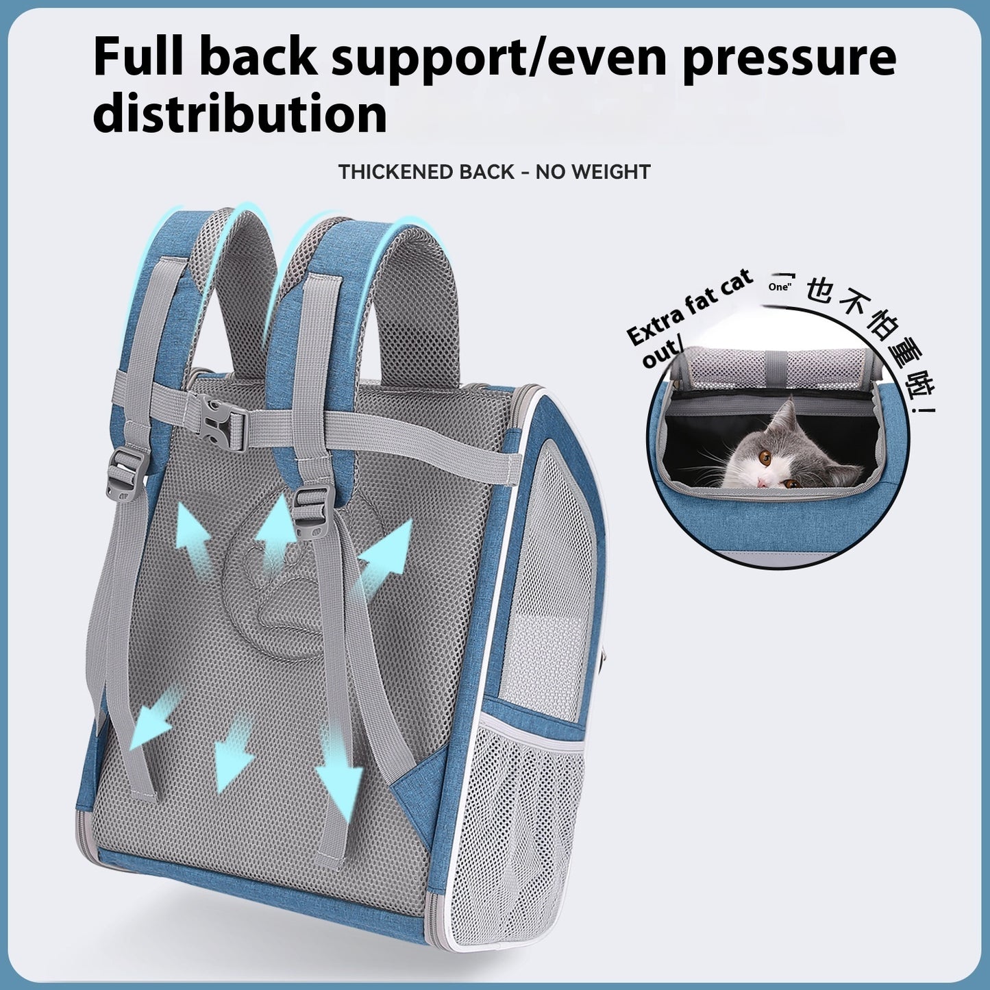 Foldable Fashion Breathable Pet Backpack For Going Out