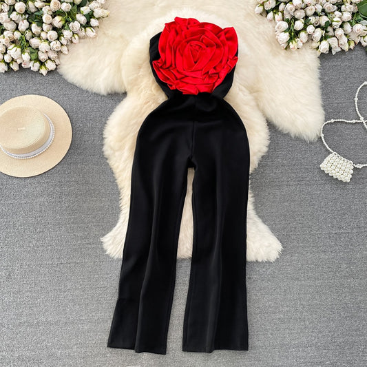 Women's Fashion Straight Wide-leg Jumpsuit