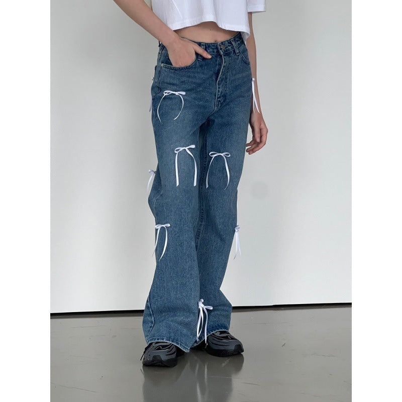 Women's Retro Loose Straight Mopping Pants