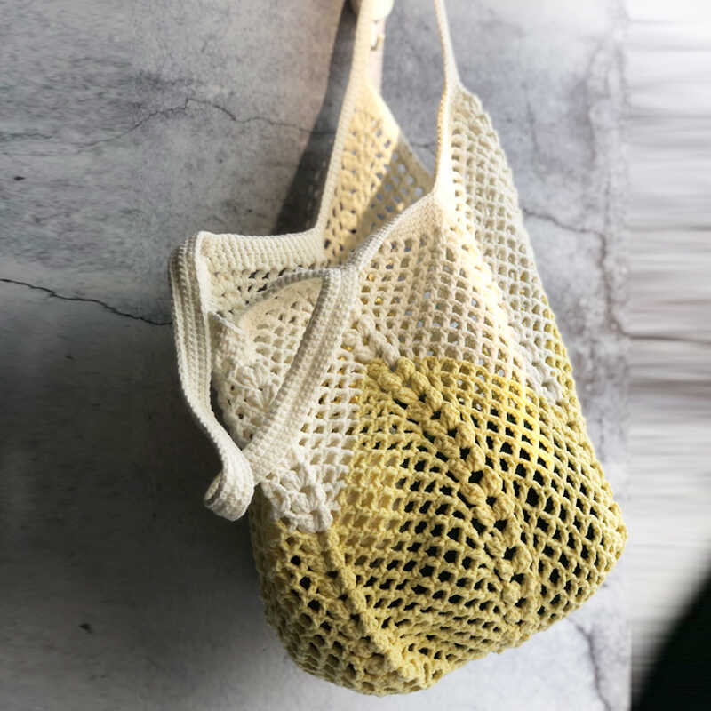 Sac à main en tricot style vacances vintage pour femme