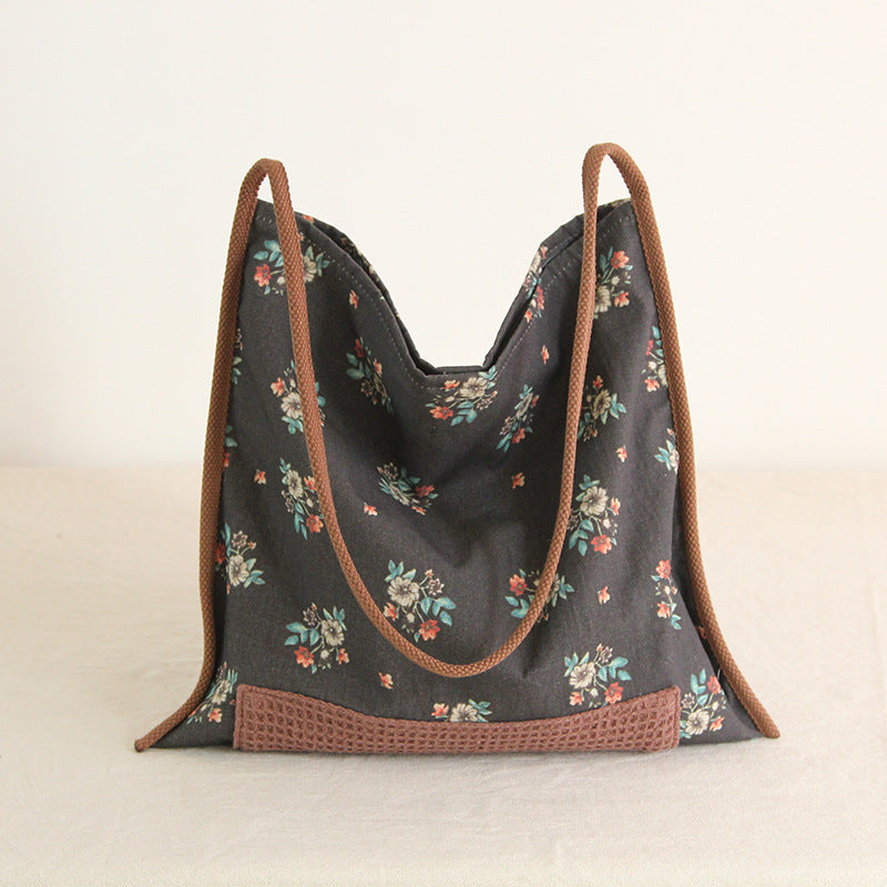 Sac à bandoulière en toile de style ethnique pour femme