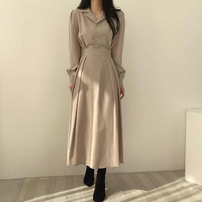 Waist Slimming Mid-length Dress