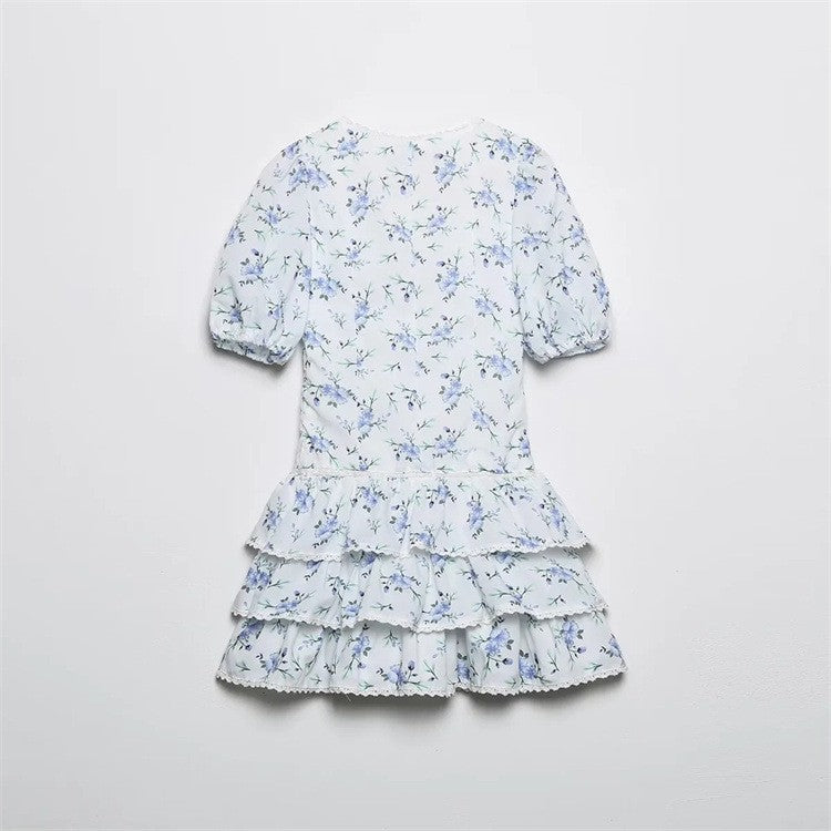 Sweet Embroidery Printing Cake Dress Fashion Temperament