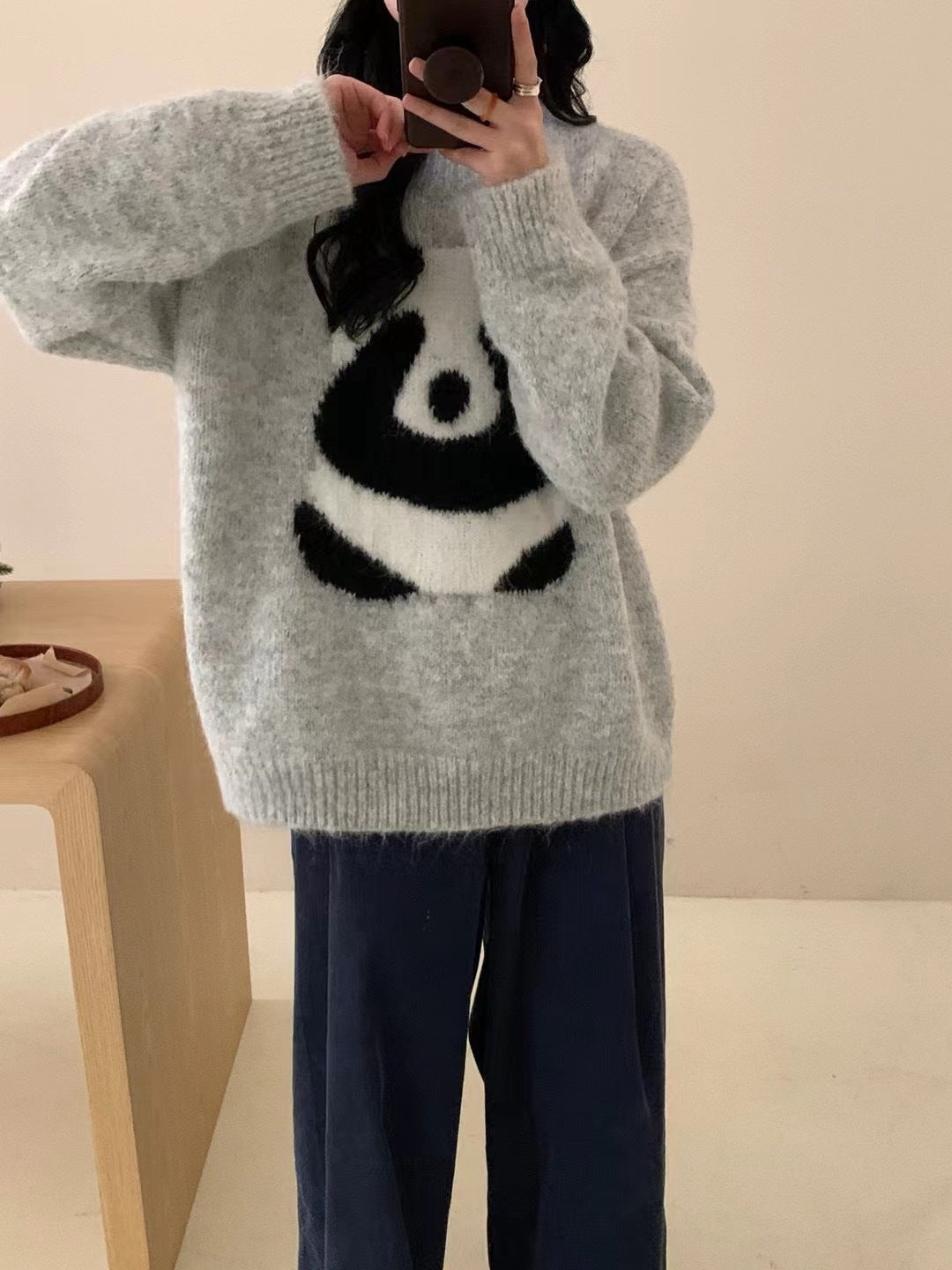 Lindo Panda Lazy Sweater Mujer