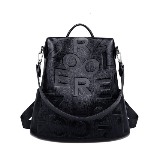 Trendy High-capacity Ladies Bag Top Layer Cowhide