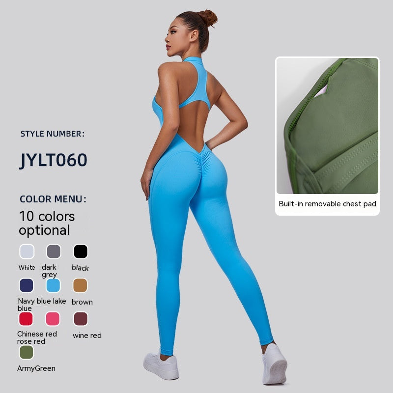 Ropa deportiva de yoga con cremallera y cuello alto para mujer