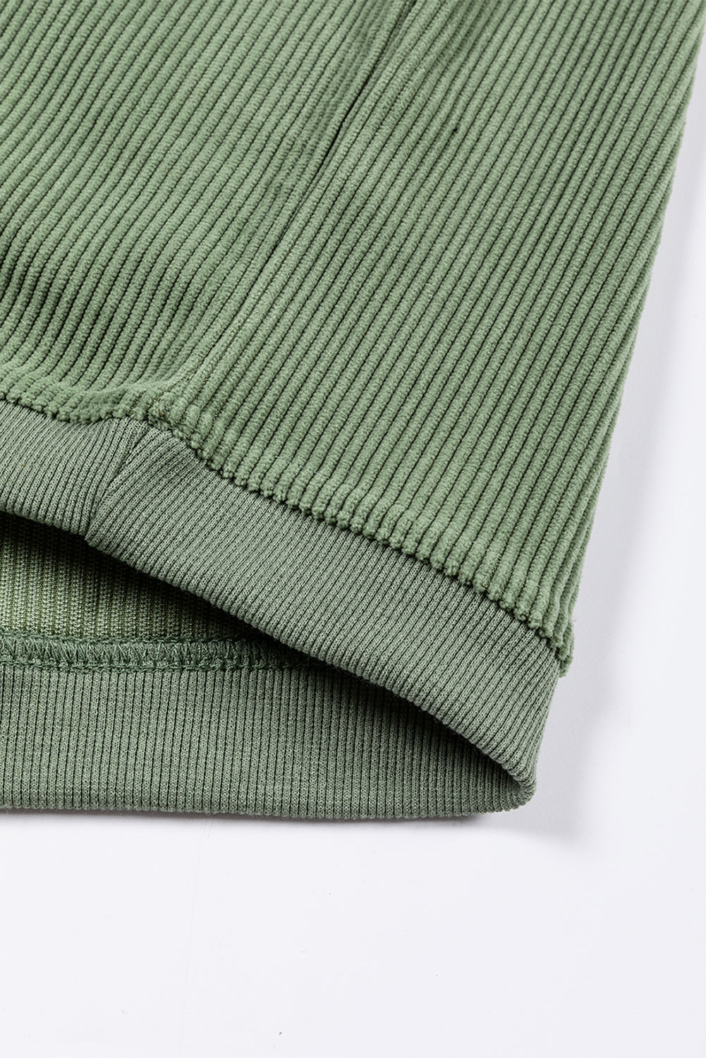 Sudadera extragrande con cordón de canalé verde