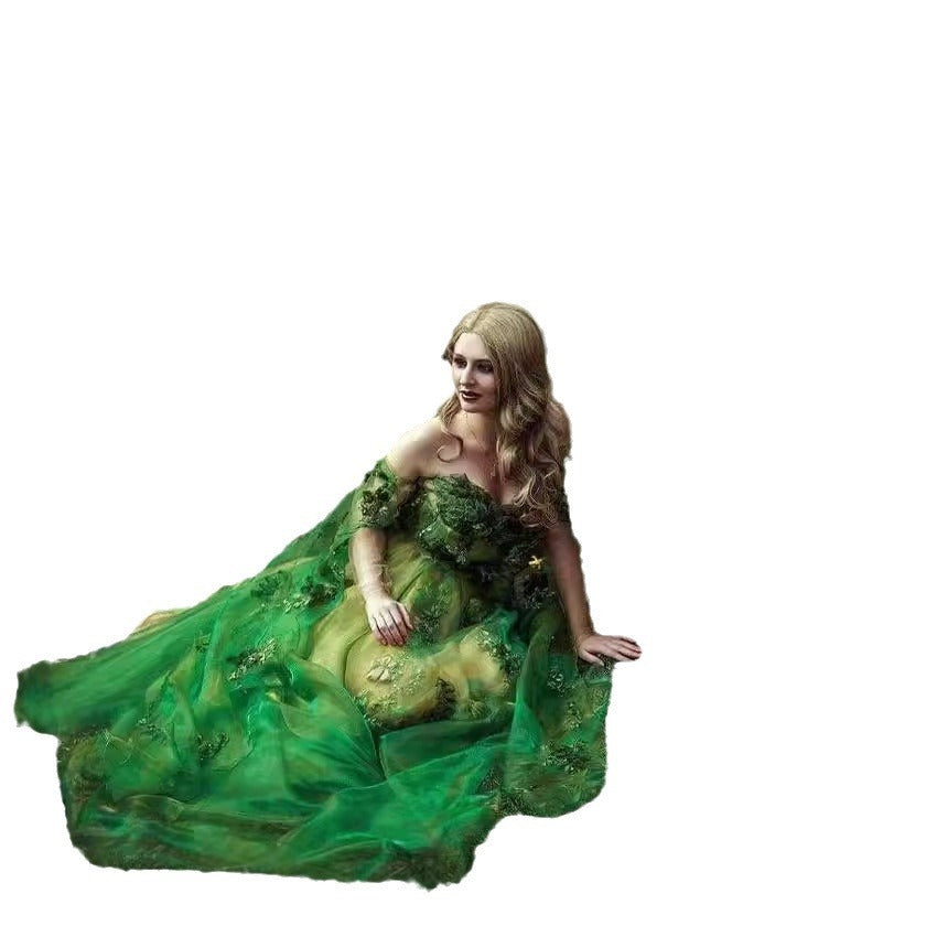 Robe d'été vert émeraude pour femmes