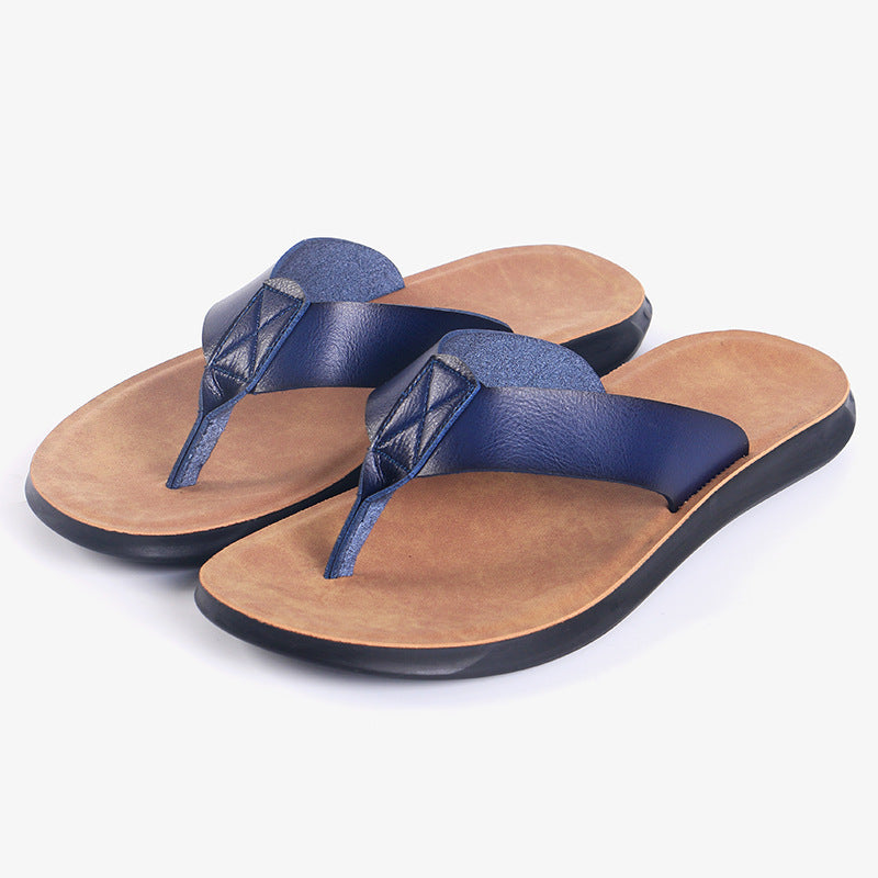 Casual Outdoor Breathable Slippers Cross-border Plus Size Soft Bottom Flip-flops Beach Shoes