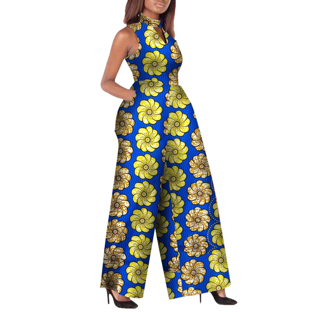 Combinaison de mode Ankara pour femmes africaines sans manches