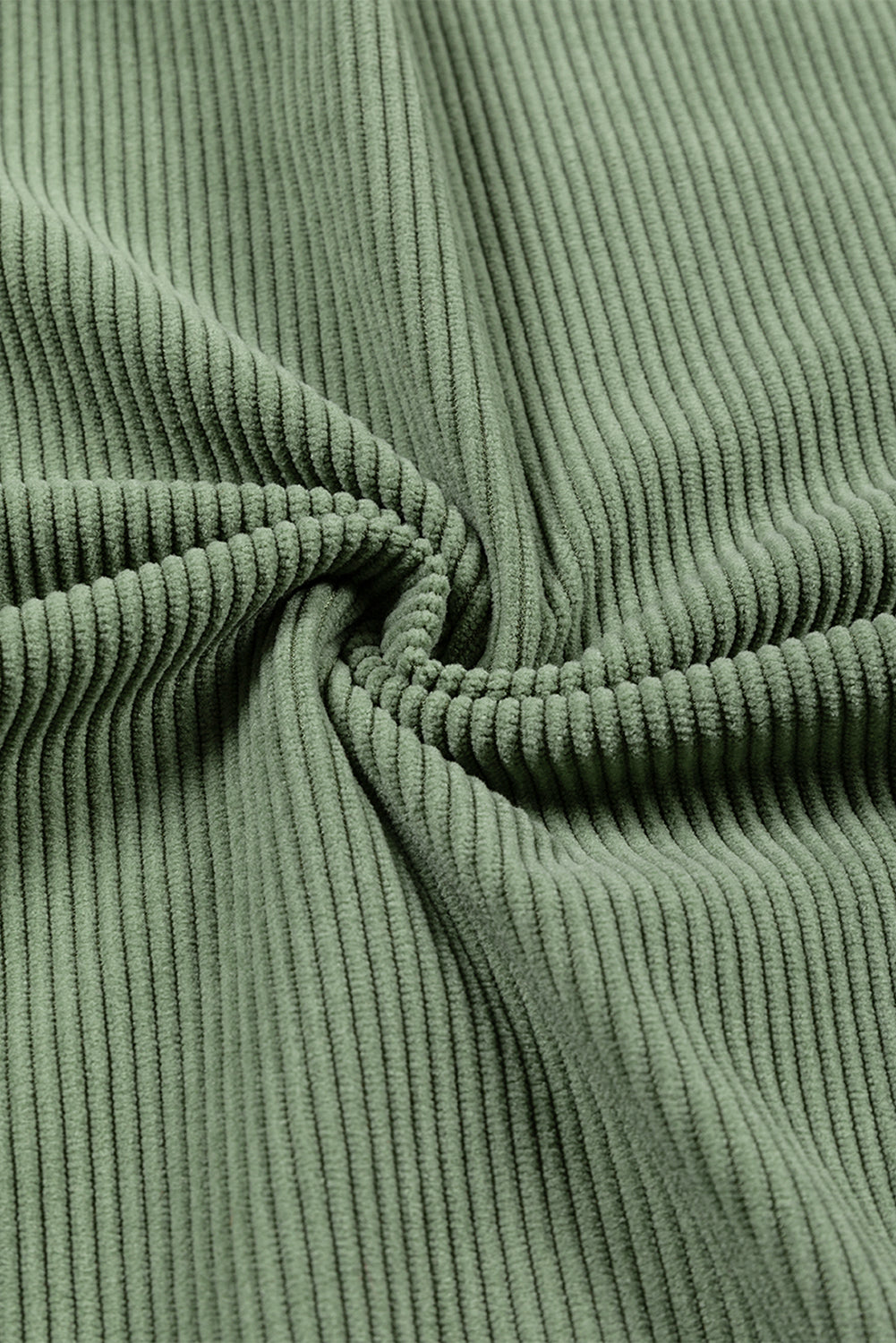 Sudadera extragrande con cordón de canalé verde