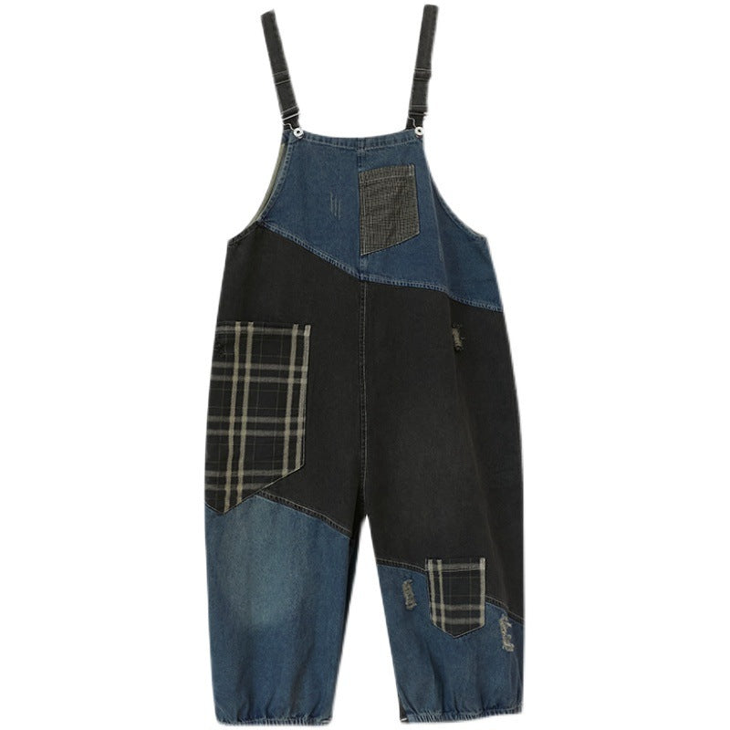 Women's Loose High Waist Plus Size Denim Overalls